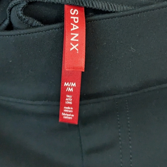 SPANX PerfectFit Ponte Slim Straight Pant in Black - Picture 5 of 8